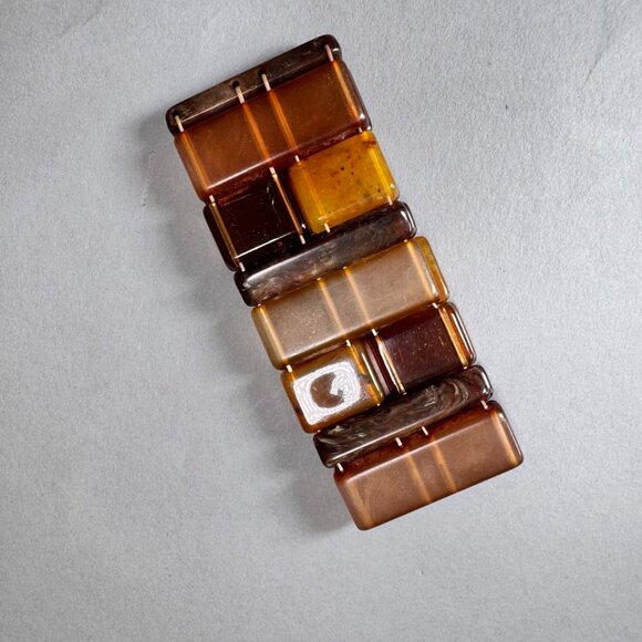 Baltic Amber Bracelet – Natural Rectangular Beads - Picture 4 of 5